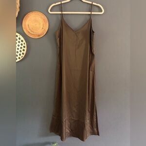 Chocolate brown slip dress